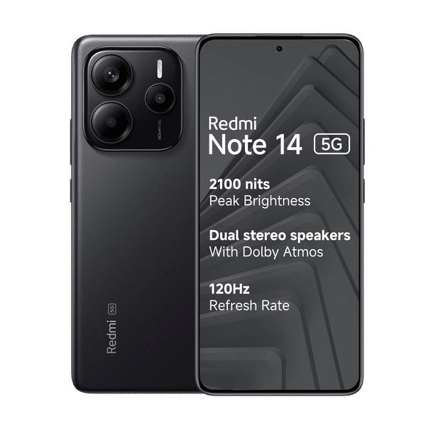 Buy Redmi Note 14 5G (6GB RAM, 128GB, Titan Black) Online - Croma